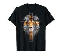 Jésus Lion de Juda | Design pour Chrétiens Évangélique | T-Shirt Graphique avec Valeur