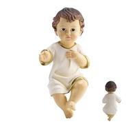 Jesus - Little Jesus | Sculpture de crèche de Noël en résine, Figurine Miniature de la Nativité chrétienne, décoration de Noël Faite à la Main