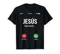 Jésus Llamando Chrétien Espagnol Religieux Cristianos Dieu T-Shirt