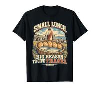 Jésus Loaves Poisson John 6:9-13 Thanksgiving Gratitude Art T-Shirt