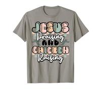 Jésus louant du poulet élevant la foi de la ferme drôle T-Shirt