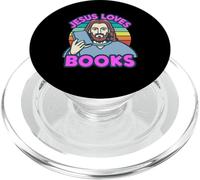 Jesus Loves Books Reading Roman Stories Reader Bible Writer PopSockets PopGrip pour MagSafe