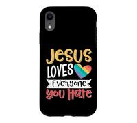Jesus Loves Everyone You Hate Coque pour iPhone XR