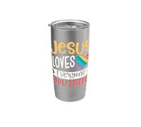 Jesus Loves Everyone You Hate Gobelet isotherme en acier inoxydable double paroi