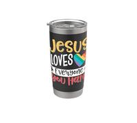 Jesus Loves Everyone You Hate Gobelet isotherme en acier inoxydable double paroi