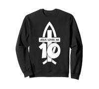 Jesus Loves ME 10 RELIGIÖSES 10 Ans Jesus 10e Anniversaire Sweatshirt