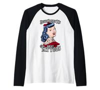 Jesus Loves Me and My Tattoos Tatouage Vintage Pop Art Girl Manche Raglan