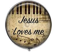 Jesus Loves me - Boîte à pilules avec photo d'art - Boîte à bonbons en verre