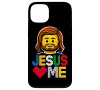 Jesus Loves Me Builder Briques de Construction Dieu chrétien Coque pour iPhone 13