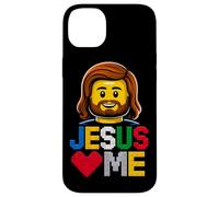 Jesus Loves Me Builder Briques de Construction Dieu chrétien Coque pour iPhone 14 Plus