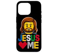Jesus Loves Me Builder Briques de Construction Dieu chrétien Coque pour iPhone 16 Pro