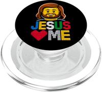 Jesus Loves Me Builder Briques de Construction Dieu chrétien PopSockets PopGrip pour MagSafe