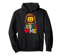 Jesus Loves Me Builder Briques de Construction Dieu chrétien Sweat à Capuche