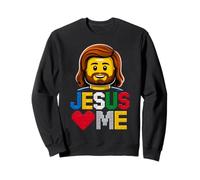 Jesus Loves Me Builder Briques de Construction Dieu chrétien Sweatshirt
