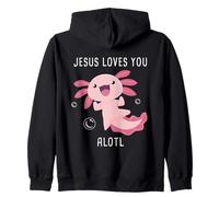 Jesus Loves You Alotl - Axolotl Christian Faith Adult & Kids Sweat à Capuche
