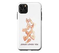 Jesus Loves You - American Sign Language Watercolor Coque pour iPhone 11 Pro Max