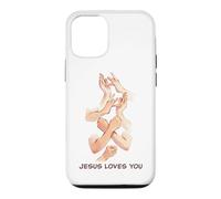Jesus Loves You - American Sign Language Watercolor Coque pour iPhone 12/12 Pro