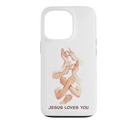 Jesus Loves You - American Sign Language Watercolor Coque pour iPhone 13 Pro