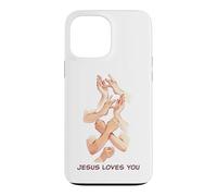 Jesus Loves You - American Sign Language Watercolor Coque pour iPhone 13 Pro Max