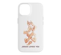 Jesus Loves You - American Sign Language Watercolor Coque pour iPhone 14