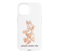 Jesus Loves You - American Sign Language Watercolor Coque pour iPhone 15