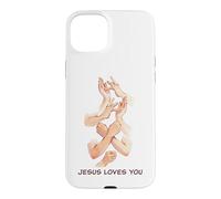 Jesus Loves You - American Sign Language Watercolor Coque pour iPhone 15 Plus