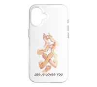 Jesus Loves You - American Sign Language Watercolor Coque pour iPhone 16