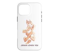 Jesus Loves You - American Sign Language Watercolor Coque pour iPhone 16 Pro Max