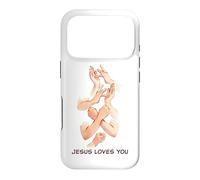 Jesus Loves You - American Sign Language Watercolor Coque pour iPhone 17 Pro