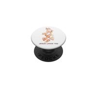 Jesus Loves You - American Sign Language Watercolor PopSockets PopGrip Adhésif