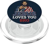Jesus Loves You Bro Christian Religious Faith PopSockets PopGrip pour MagSafe