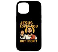 Jesus Loves You But I Don’t Funny Sarcastic Christian Humor Coque pour iPhone 15