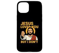 Jesus Loves You But I Don’t Funny Sarcastic Christian Humor Coque pour iPhone 15 Plus