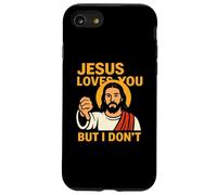 Jesus Loves You But I Don’t Funny Sarcastic Christian Humor Coque pour iPhone SE (2020) / 7/8