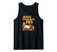 Jesus Loves You But I Don’t Funny Sarcastic Christian Humor Débardeur