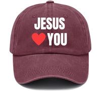 Jesus Loves You Cap, Jesus Loves You Hat, CH - Bordeaux, 53