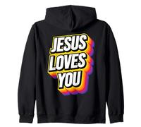 Jesus Loves You Christian Faith Men Women Kids Sweat à Capuche