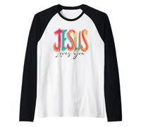 Jesus Loves You Fun Colors | Sensibilisation des Jeunes Manche Raglan