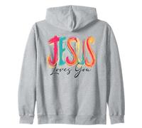 Jesus Loves You Fun Colors | Sensibilisation des Jeunes Sweat à Capuche