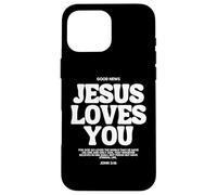 Jesus Loves You (Jean 3:16) Verse de la Bible (à l'arrière) Christian Coque pour iPhone 16 Pro Max