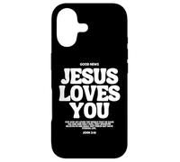 Jesus Loves You (Jean 3:16) Verse de la Bible (à l'arrière) Christian Coque pour iPhone 17