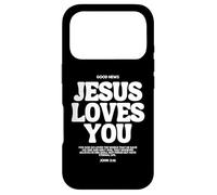 Jesus Loves You (Jean 3:16) Verse de la Bible (à l'arrière) Christian Coque pour iPhone 17 Pro