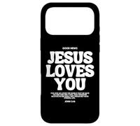 Jesus Loves You (Jean 3:16) Verse de la Bible (à l'arrière) Christian Coque pour iPhone 17 Pro Max