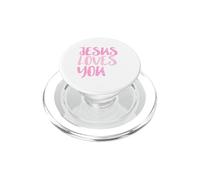 Jesus Loves You, Message Rose Vieilli, chrétien PopSockets PopGrip pour MagSafe