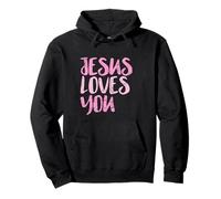 Jesus Loves You, Message Rose Vieilli, chrétien Sweat à Capuche