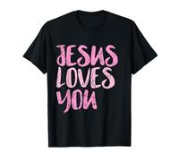 Jesus Loves You, Message Rose Vieilli, chrétien T-Shirt