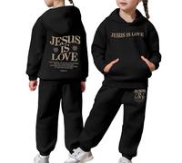 Jesus Loves You Pull à Manches Longues pour Femme, imprimé Lettres, Cordon de Serrage, Sweat à Capuche surdimensionné, Sweat-Shirt surdimensionné pour Femme z9