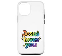 Jesus Loves You Rainbow Sparkle Faith Cadeau Amusant Coque pour iPhone 12/12 Pro
