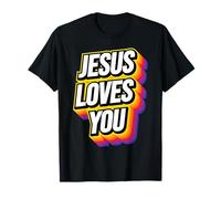 Jesus Loves You Retro Faith Vintage Style Christian Men T-Shirt