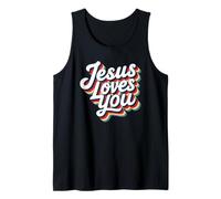 Jesus Loves You Retro Vintage Christian Men Women Kids Débardeur